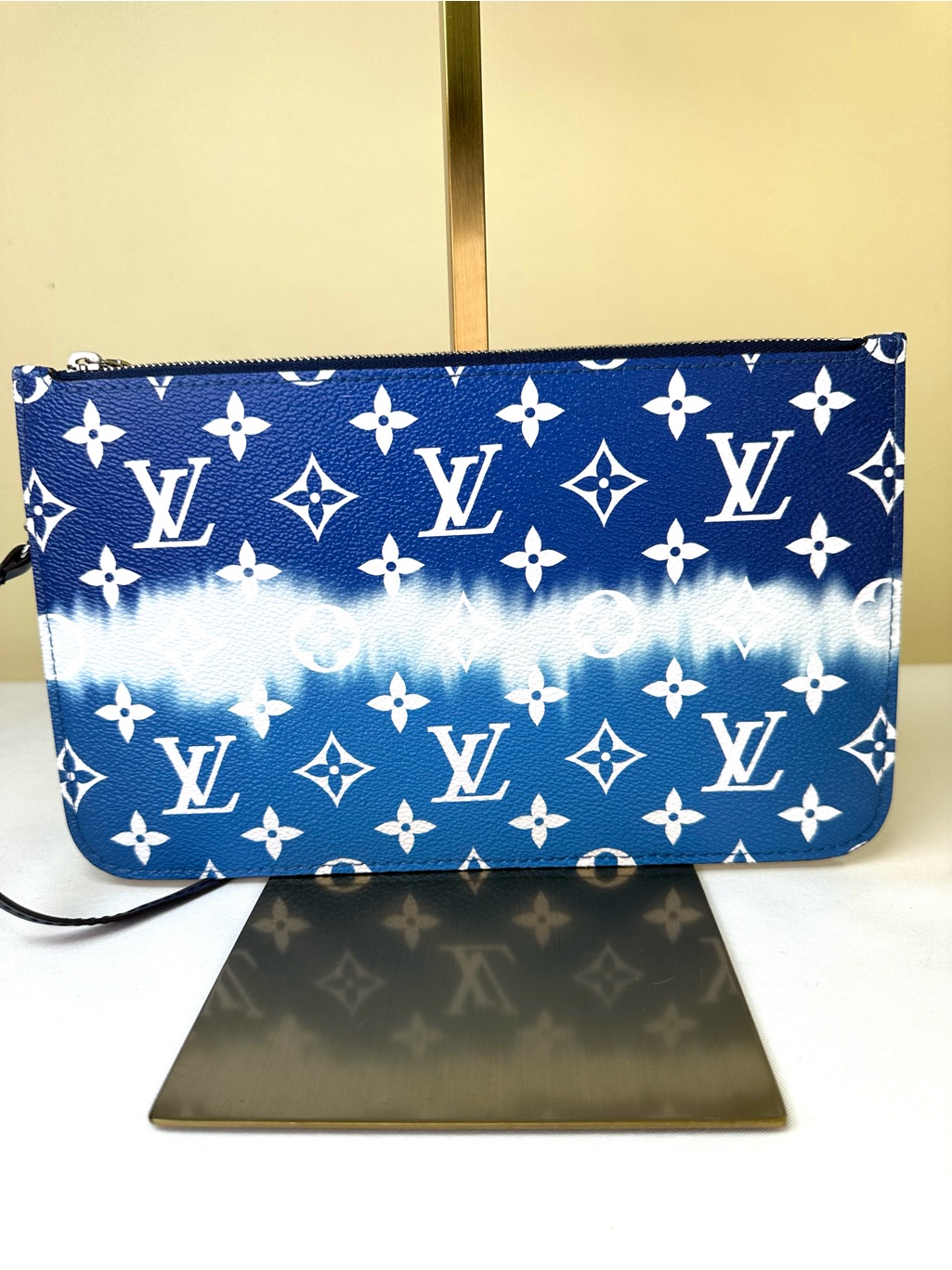 Louis Vuitton Escale Monogram Neverfull Pochette Blue Tie Dye 2020 Coa